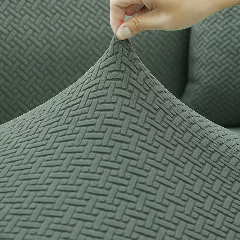 Jacquard Sofa Cover For Living Room Elastic Thick Jacquard Sofa Cover For Sofa L-shaped Corner Sofa Covers 1/2/3/4/5 Seater