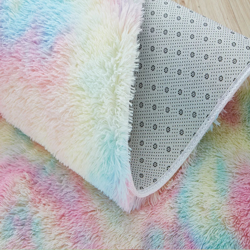 Rainbow Kids Carpet Soft Bedroom Rugs