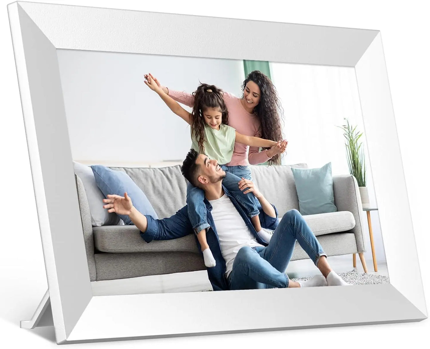 FRAMEO Digital Photo Frame WiFi 32GB 10.1 Inch 1280x800 IPS Touch Screen Digital Picture Frame Easy Setup Share Photo or Video