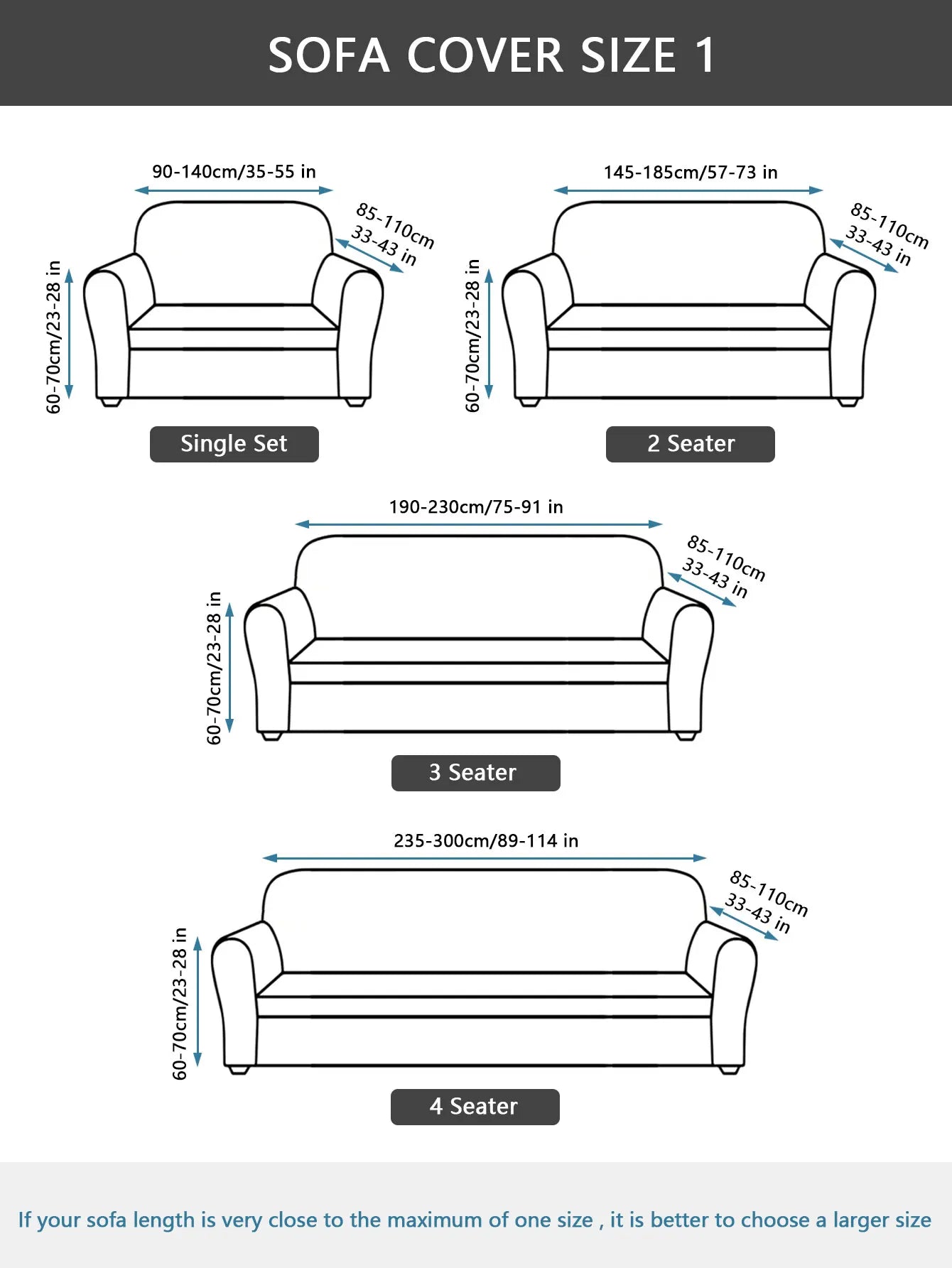 Floral Printed Stretch Sofa Cover with Elastic Band