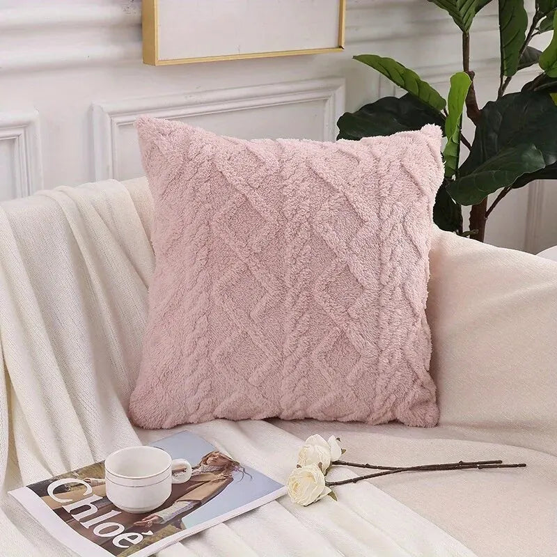 1pc Chenille Jacquard Geometric PatternThrow Pillow Cover, SquareThrow Pillow Case, Decorative Pillow Cover For Home Office Sofa