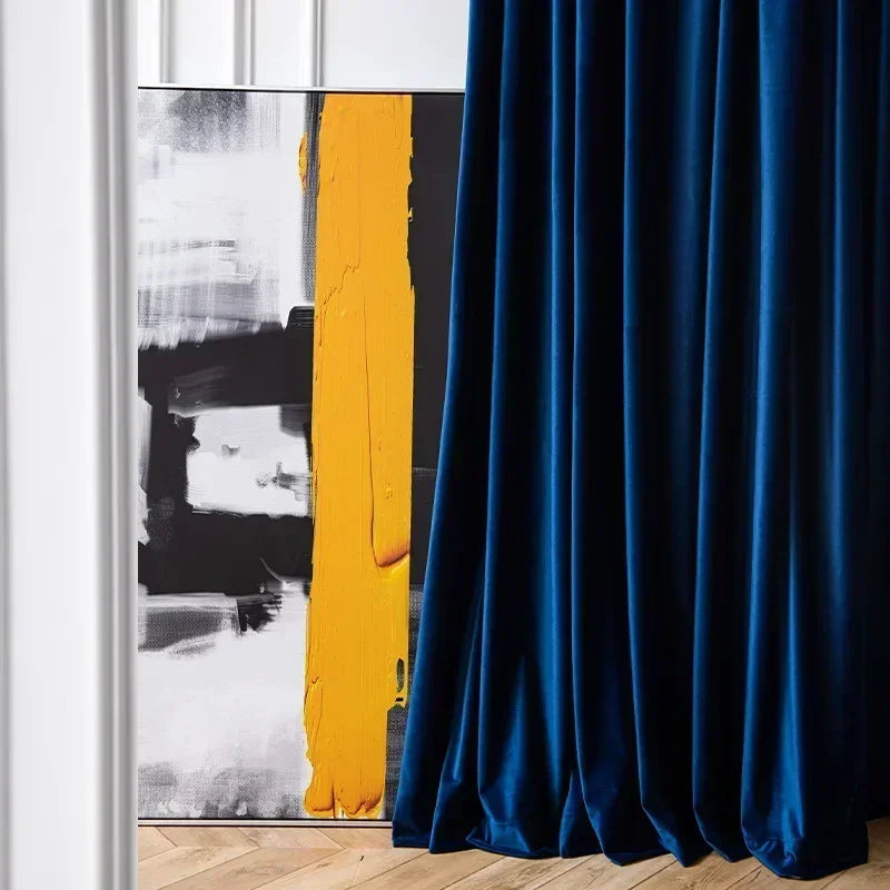 Luxury Royal Blue Velvet Curtains