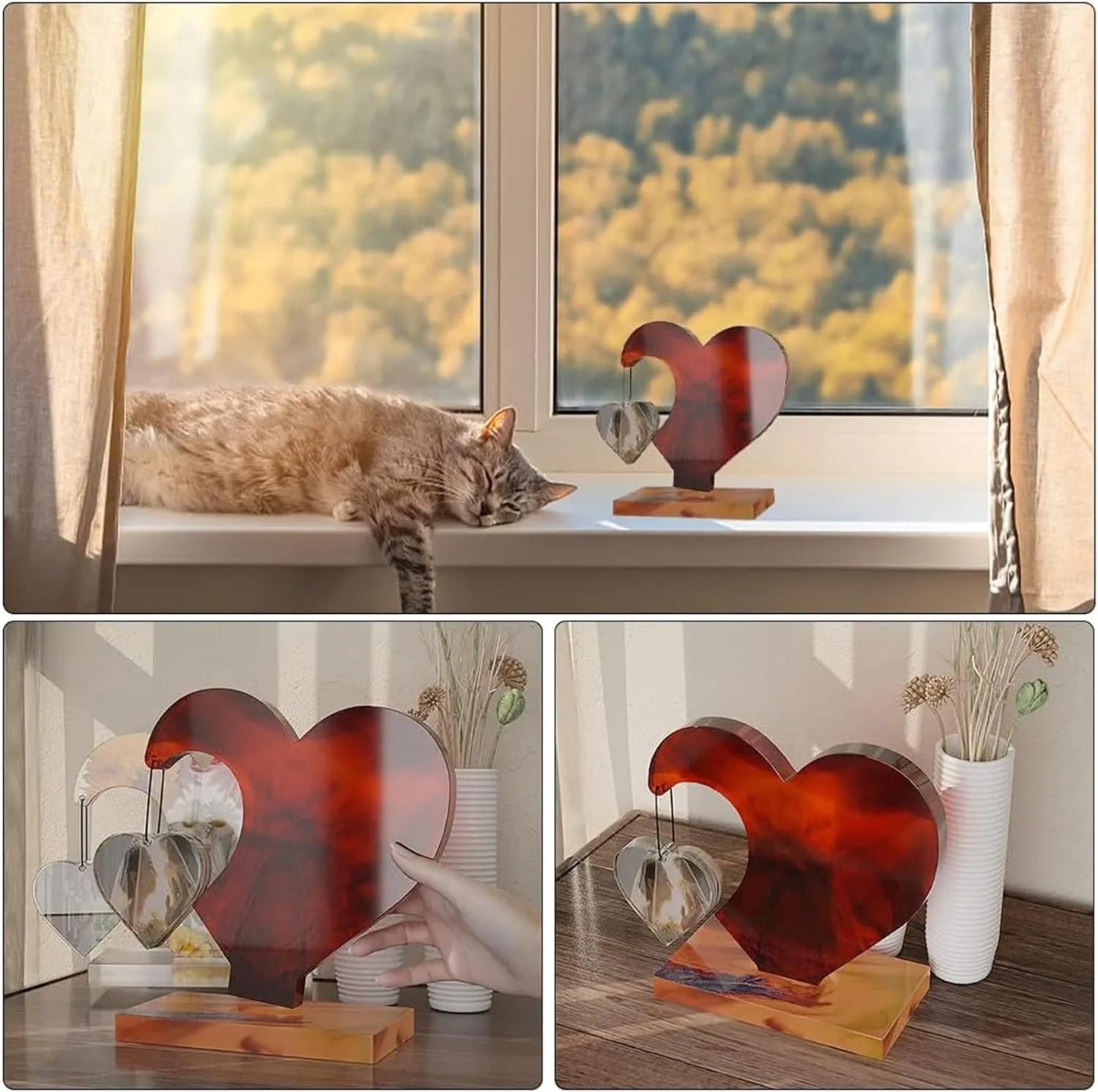 Heart-Shaped Resin Photo Frame Mold