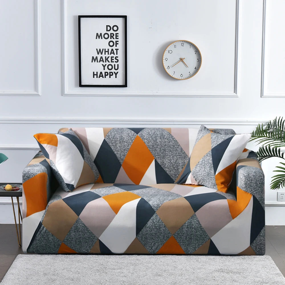 Flower Printed Elastic Sofa Cover for Living Room & Bedroom