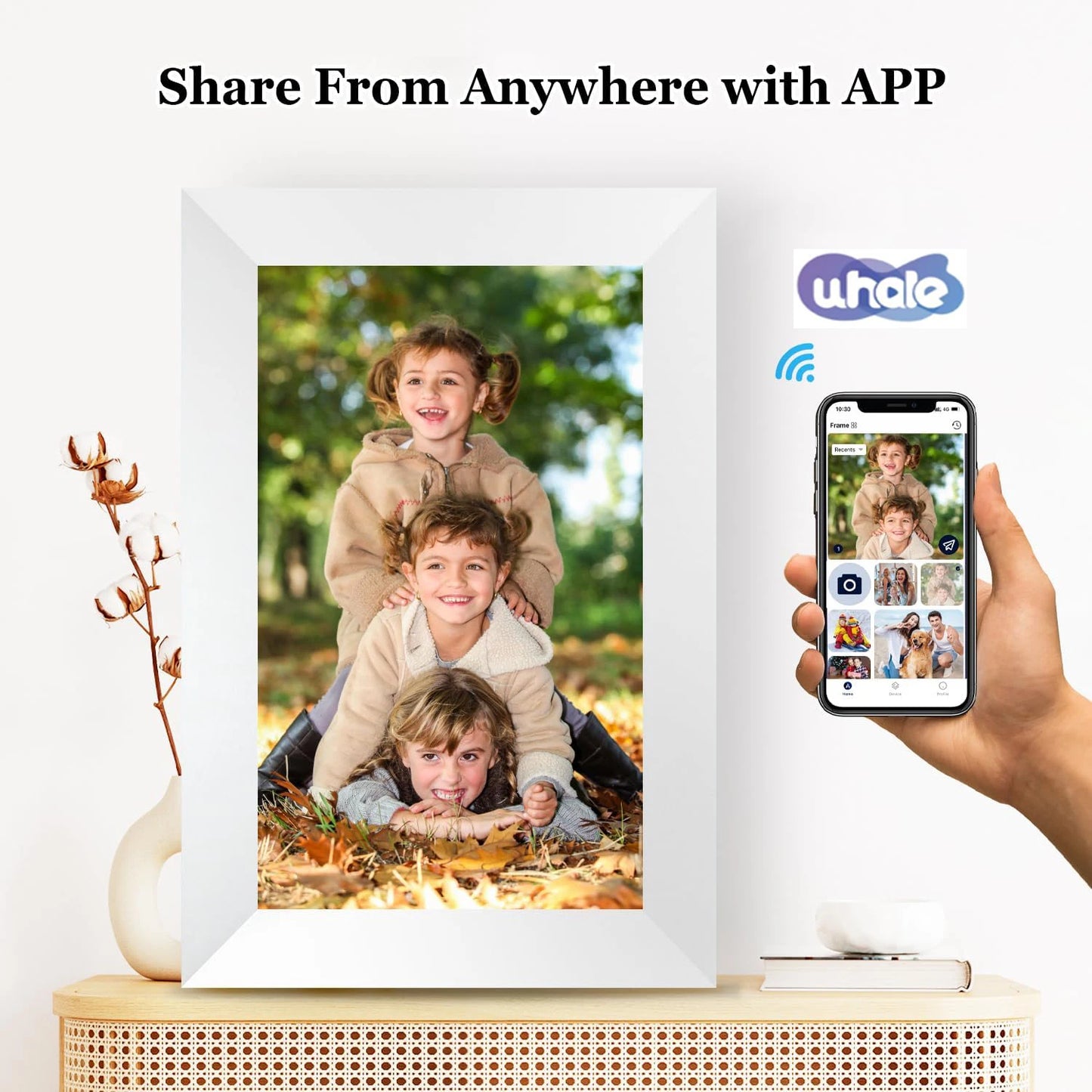Frameo/Uhale Digital Picture Frame 10.1 Inch 32GB/64GB Smart WiFi digital photo frame with 1280x800 IPS HD Touch Screen