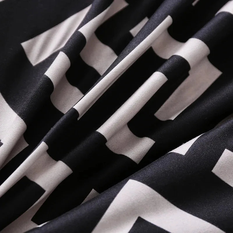 Luxury Black Comforter Set with Pillowcases