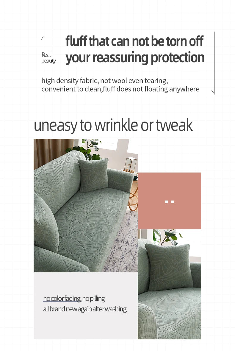 Thick Elastic Jacquard Sofa Cover for 1-4 Seater & L-Shaped Sofas