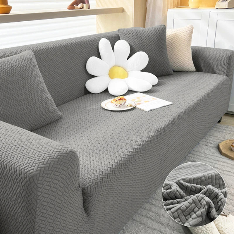 Thick Sofa Cover for Living Room Elastic Jacquard 1/2/3/4 Seater Sofa Cover L-shaped Corner Sofa Cover