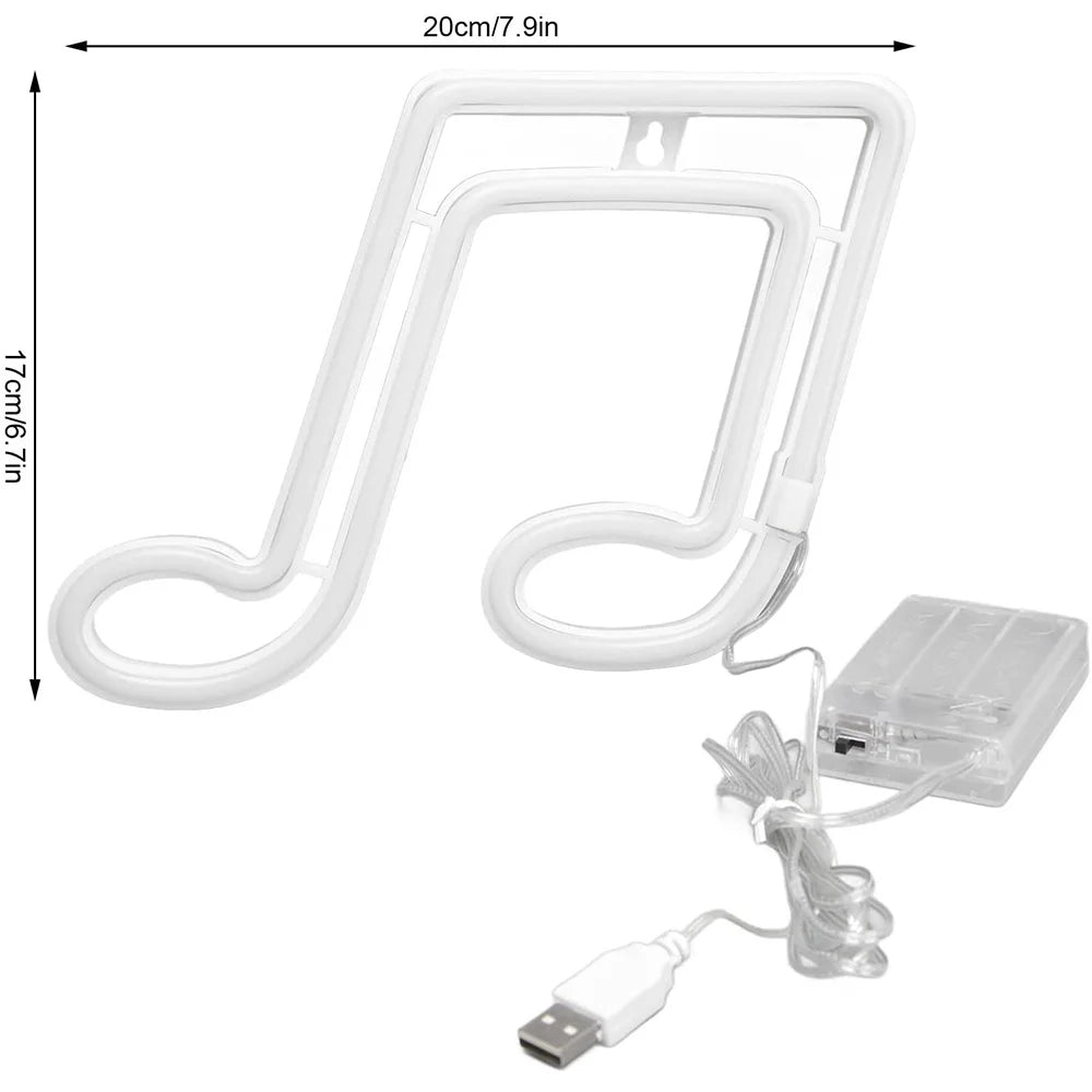 LED Neon Musical Note Wall Decor