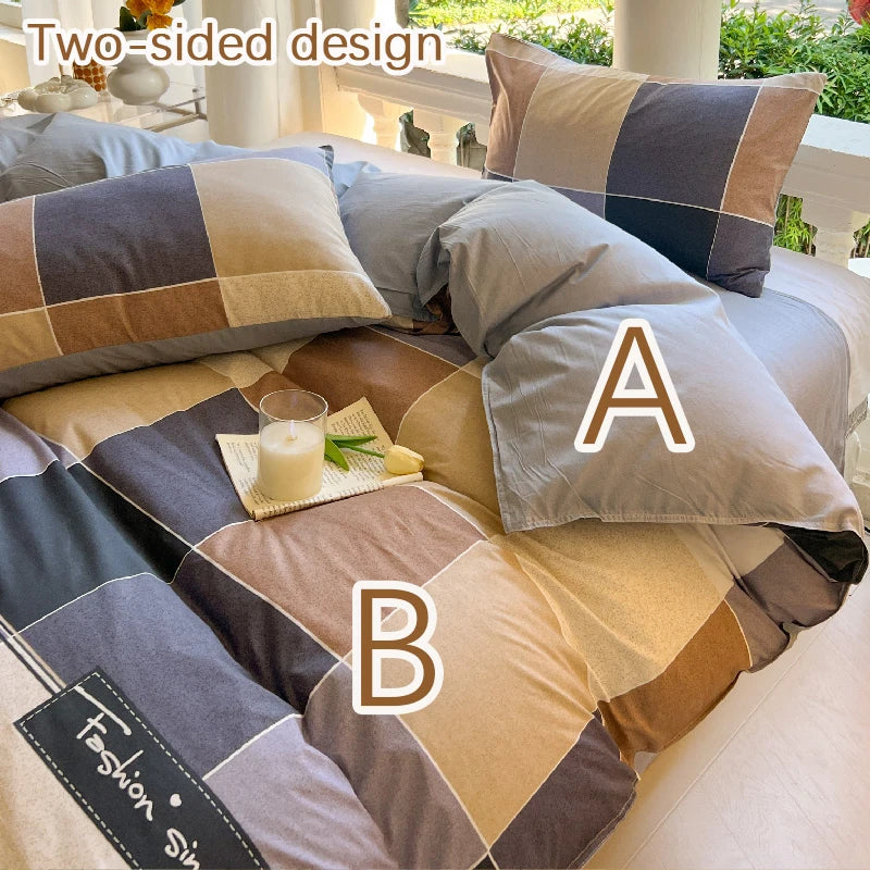 Kawaii Bear & Dinosaur Printed Bedding Set