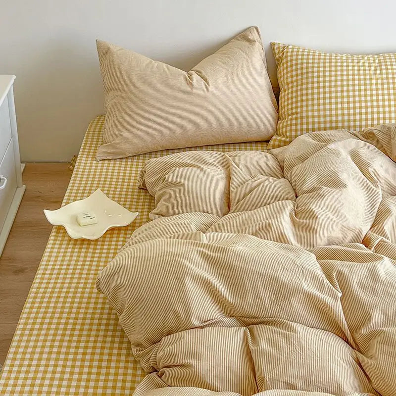 Green Nordic Duvet Cover Bedding Set