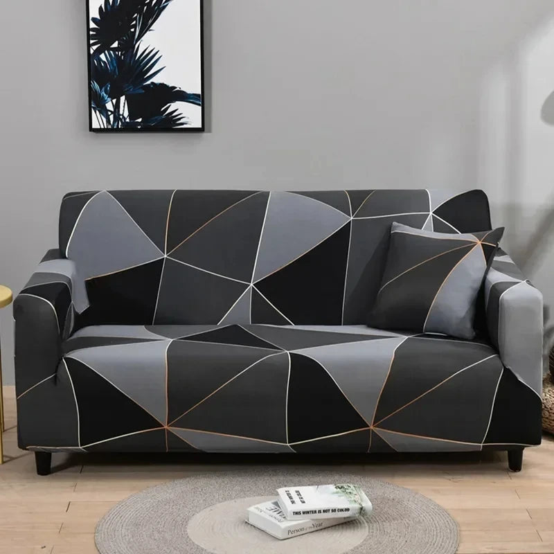 Flower Printed Elastic Sofa Cover for Living Room & Bedroom