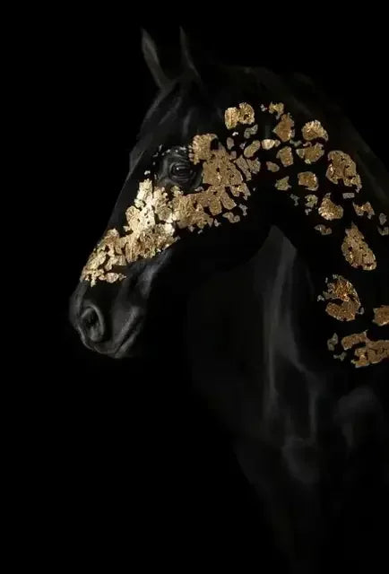 Modern Animals Horse Black and White Horse Posters, Prints Wall Art Pictures Canvas Painting, for Living Room Home Decoration