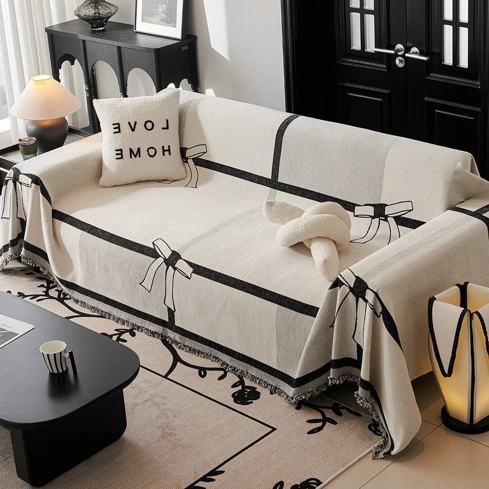 New Chenille Jacquard Sofa Towel One-piece Type Cloth Towel All-inclusive Sofa Cover Dust Anti Cat Scratch Non-slip Sofa Blanket