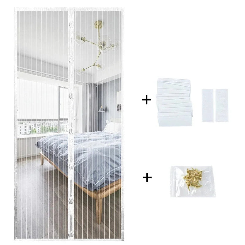 Automatic Closing Door Mesh Curtain Anti Mosquito Netting Door Screen Universal Magnetic Mesh Curtain Ventilation Dustproof Net