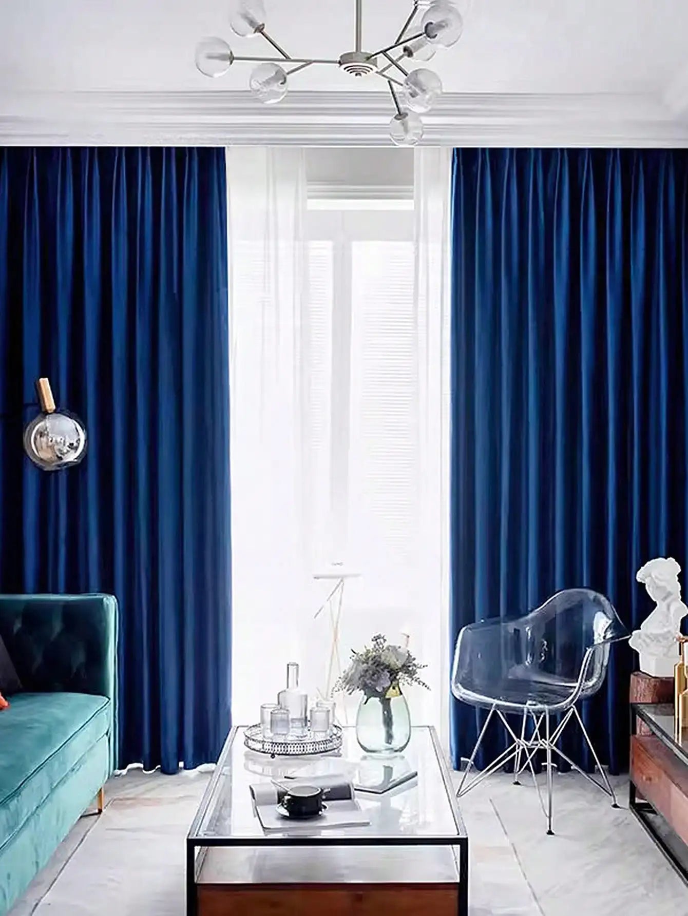 1PC Thicken Solid Color Curtain European Style Italian Material Soft Warm and Thick Floor-Length Rod Pocket Suitable