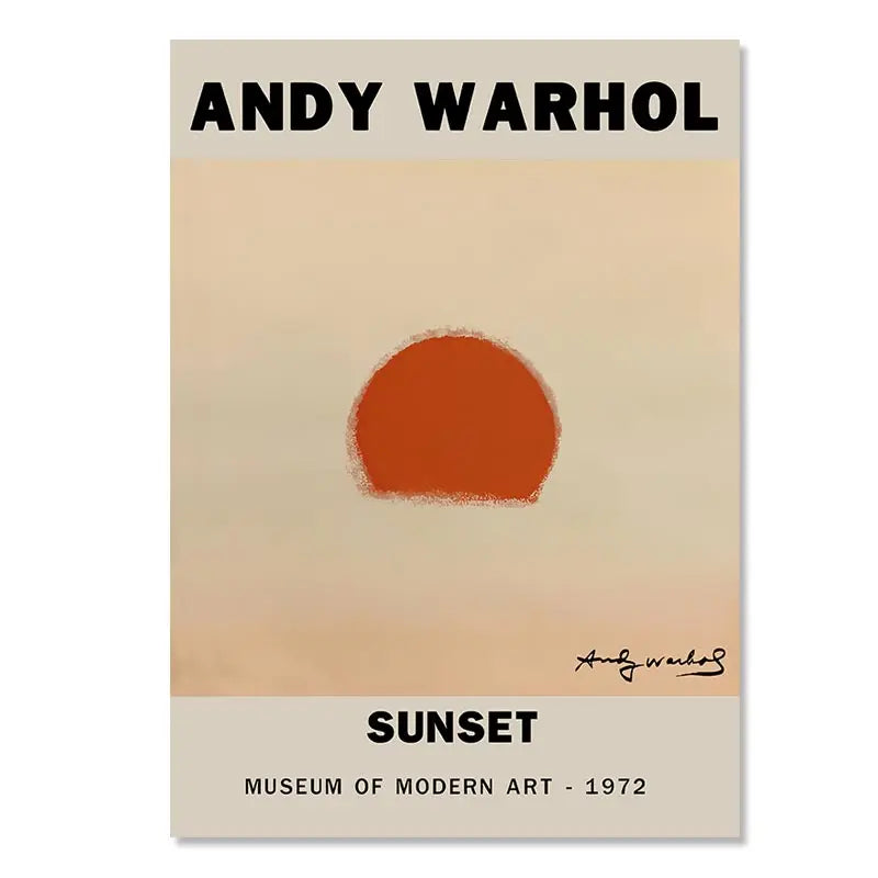 Abstract Yayoi Kusama Orange Canvas Art
