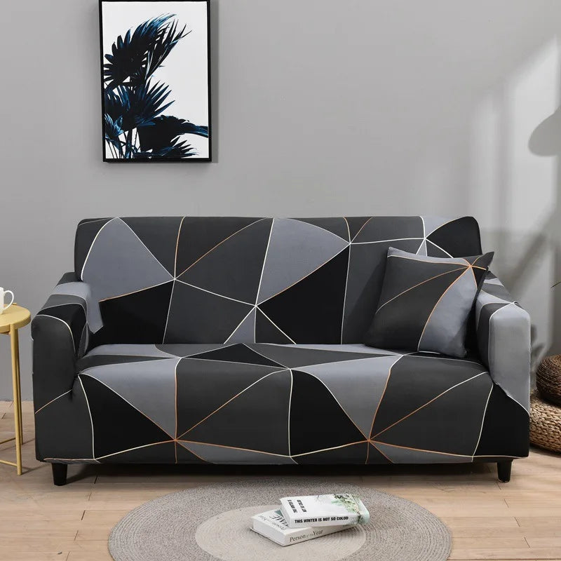 Floral Printed Stretch Sofa Cover with Elastic Band