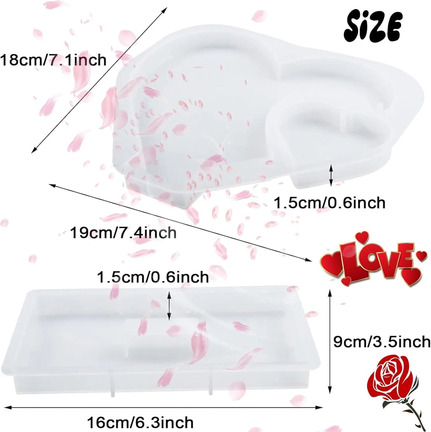 Heart-Shaped Resin Photo Frame Mold