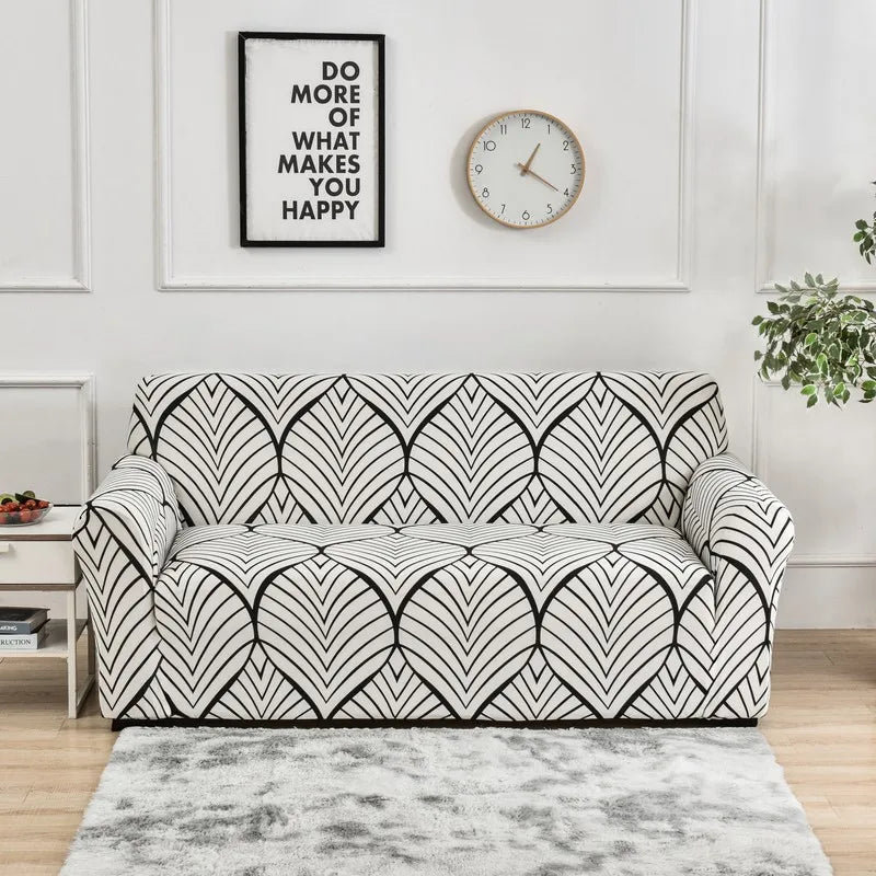 Flower Printed Elastic Sofa Cover for Living Room & Bedroom