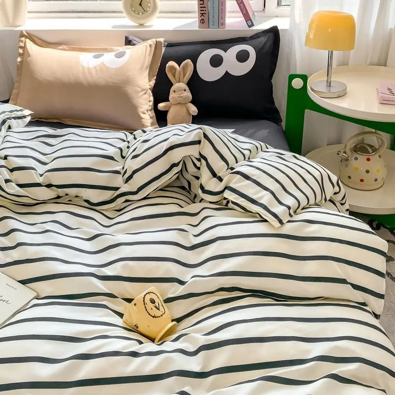 Green Nordic Duvet Cover Bedding Set