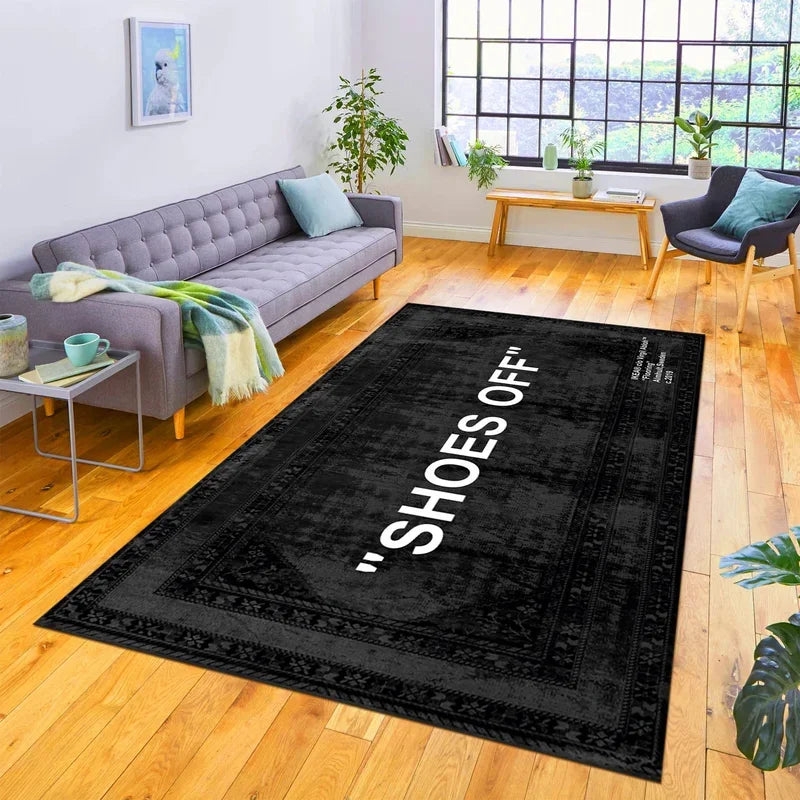 VIKAMA Shoes Off Shoes Room Hypebeast Living Room Bedroom Kitchen Bathroom Lightweight Rugs Washable Carpet Mat Home Decor