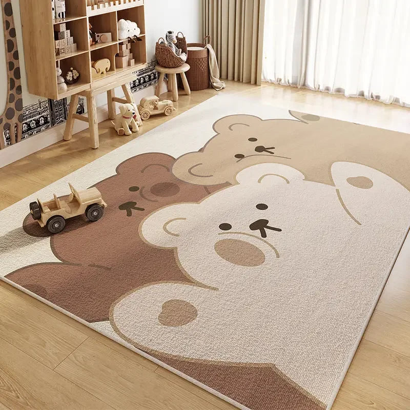 VIKAMA Children's Cartoon Game Lightweight Rug Living Room Bedroom Kindergarten Washable Stain-resistant Size Optional Carpet