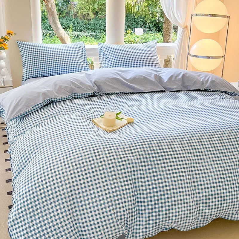 Kawaii Bear Printed Bed Set Floral Duvet Cover Pillowcase Bedding Set Cute Dinosaur Bed Linen Sheet Quilt Full Queen King Size
