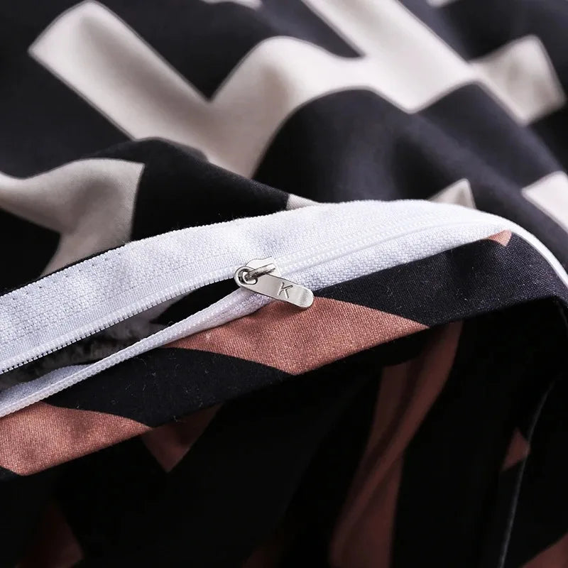 Luxury Black Comforter Set with Pillowcases