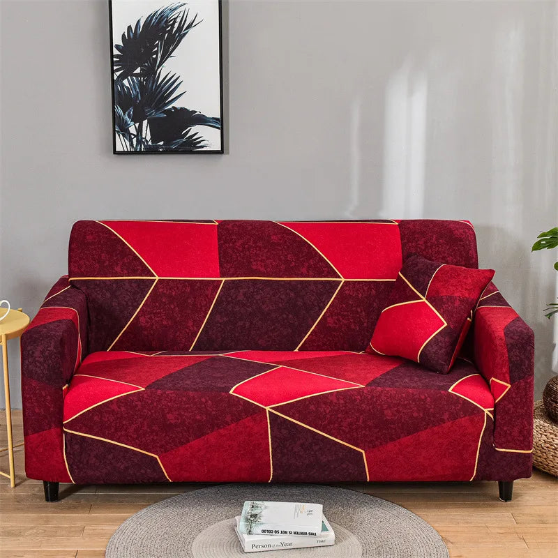 Flower Printed Elastic Sofa Cover for Living Room & Bedroom