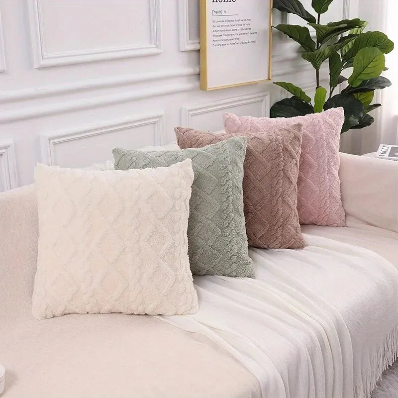 1pc Chenille Jacquard Geometric PatternThrow Pillow Cover, SquareThrow Pillow Case, Decorative Pillow Cover For Home Office Sofa