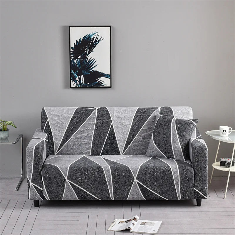 Flower Printed Elastic Sofa Cover for Living Room & Bedroom