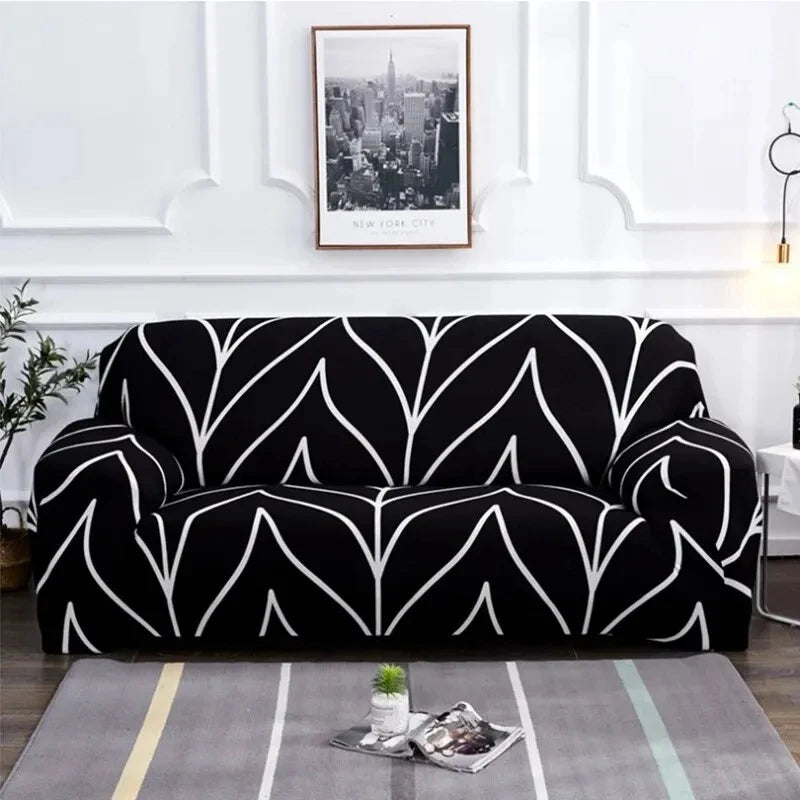 Multi-Person Elastic Sofa Cover Set with Pillowcases & Anti-Slip Design
