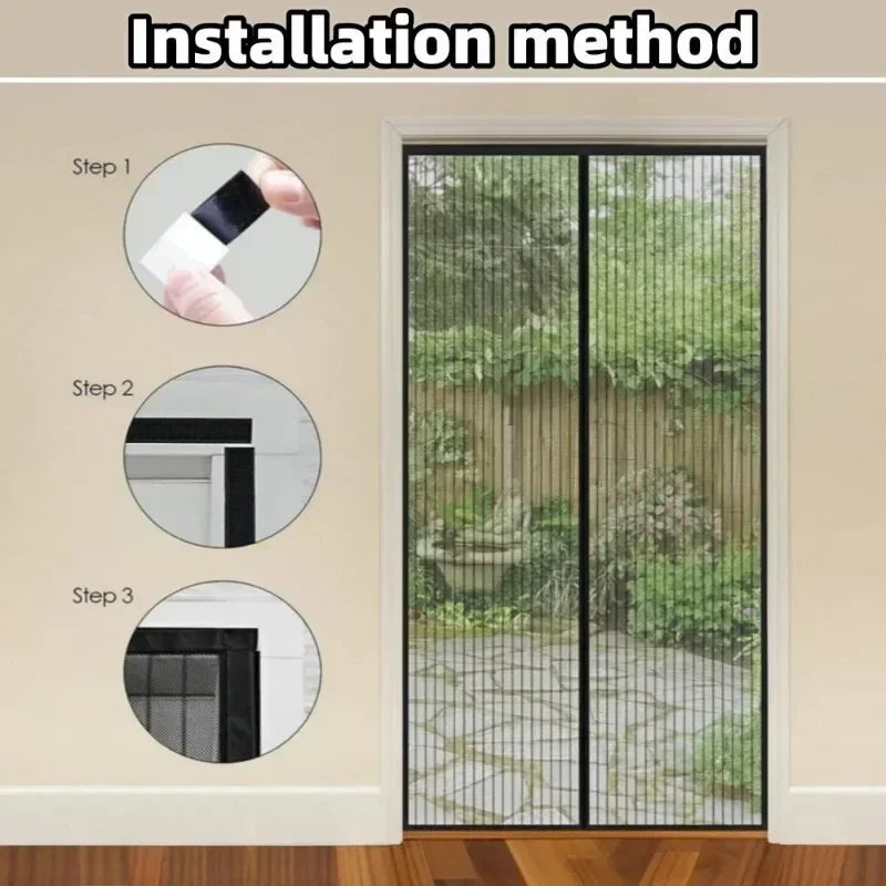 Anti-insect Curtains Fly Door Screens Mosquito Net Window Anti-mosquito Magnetic Strengthen Automatic Closing Curtain Shades