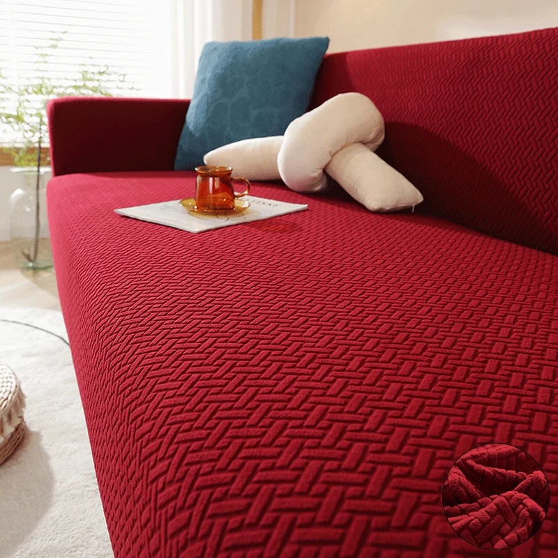 Jacquard Sofa Cover For Living Room Elastic Thick Jacquard Sofa Cover For Sofa L-shaped Corner Sofa Covers 1/2/3/4/5 Seater