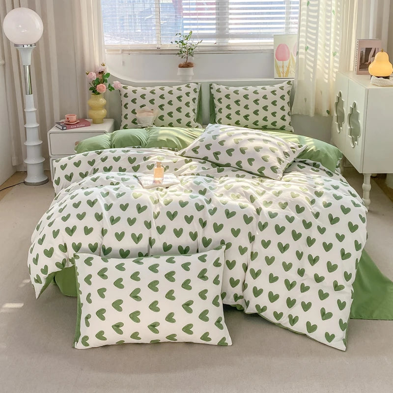 100% Washed Floral Bedding Set