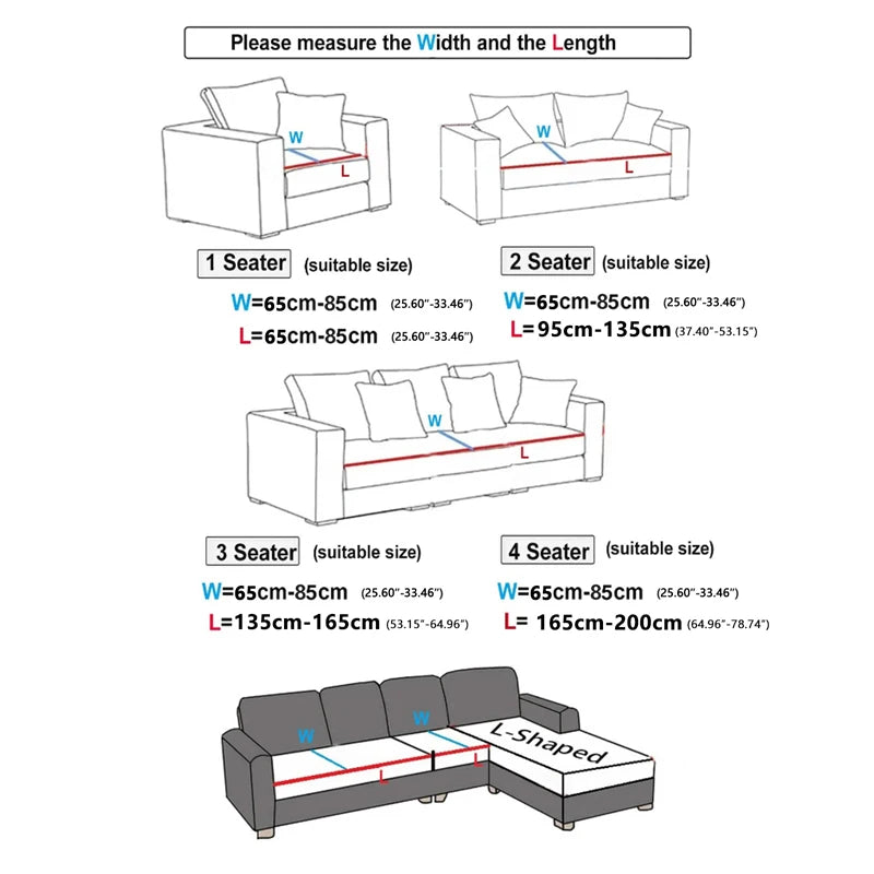 Four Seasons Universal Sofa Cushion Cover High Elastic Pet Anti Dirt Waterproof Sofa Cover