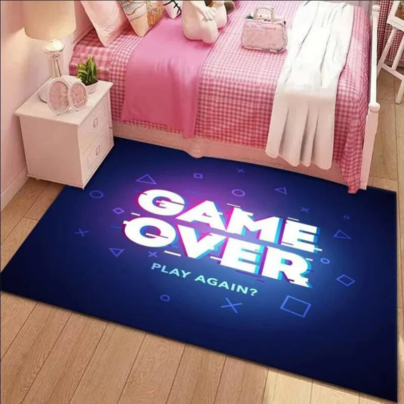 Modern Colorful Gaming Themed Floor Rug