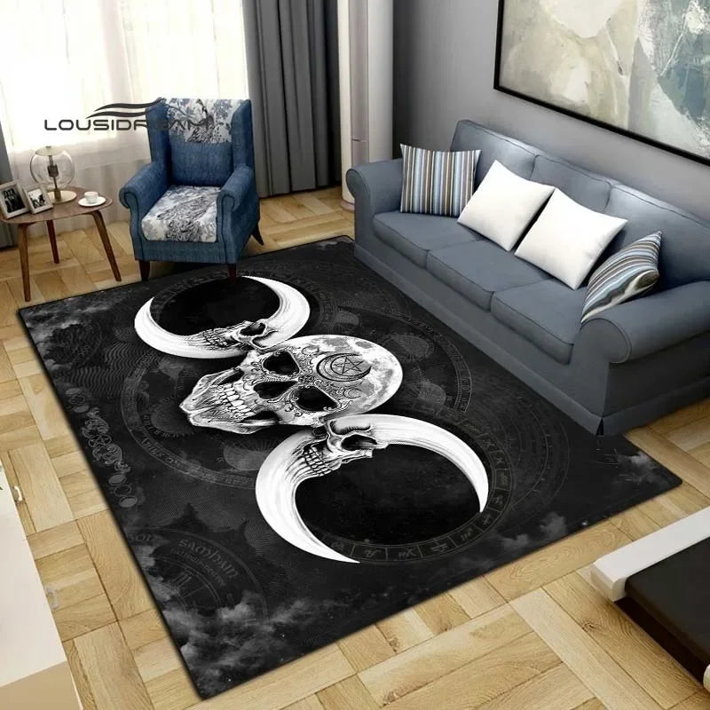 Gothic Witch Sacrifice Rugs Triple Moon Divination Home Living room Bedroom Large area soft carpet Halloween Decoration Rune # 6