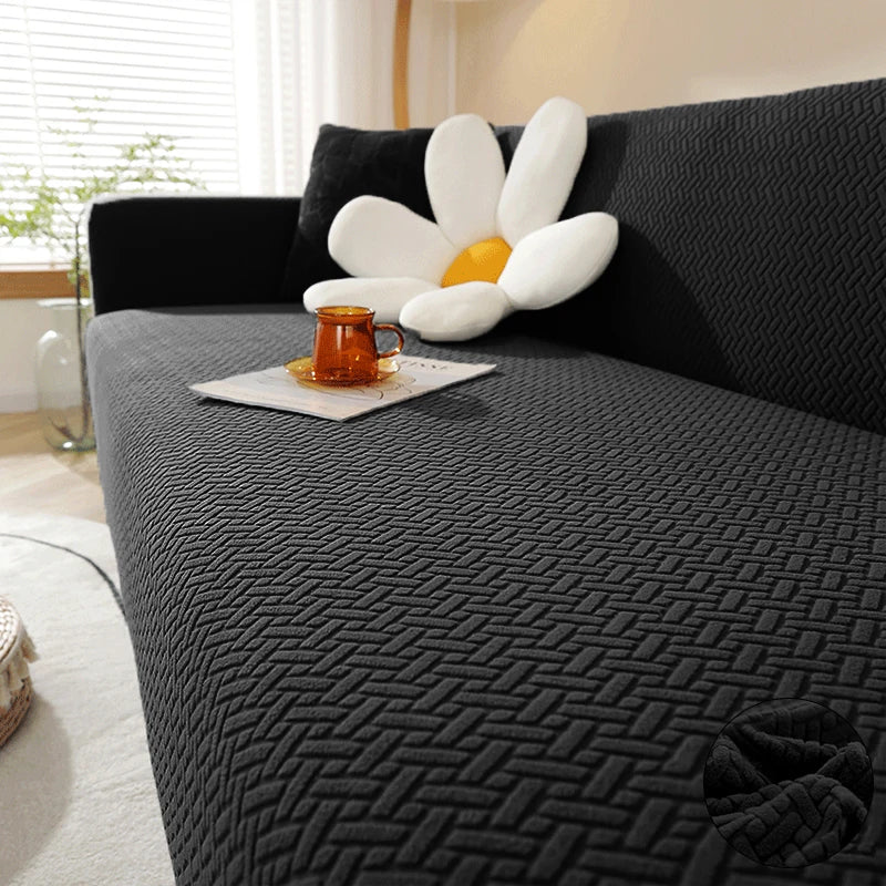 Jacquard Sofa Cover For Living Room Elastic Thick Jacquard Sofa Cover For Sofa L-shaped Corner Sofa Covers 1/2/3/4/5 Seater