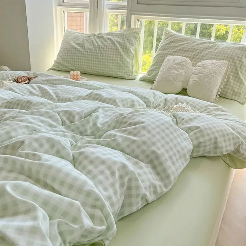 Green Nordic Duvet Cover Bedding Set