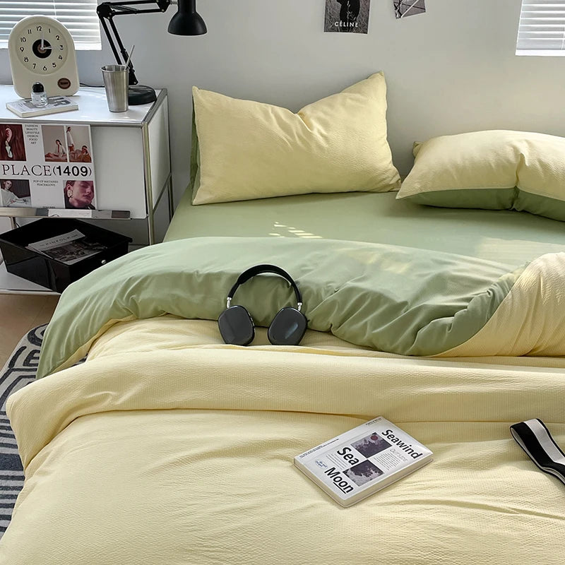 3pcs Duvet Cover Black Fashion Bedding Set for Men Grey Comforter Cover Microfiber Solid Color Quilt Cover with 2 Pillowcases