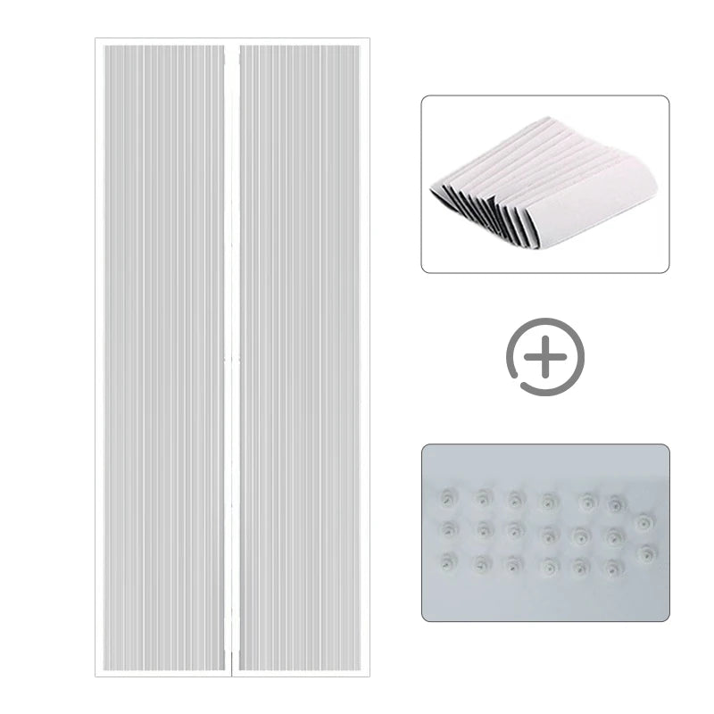 Multisize Anti-Mosquito Net Self-adhesive Anti-Mosquito Curtain Anti Bug Insect Mesh Net No Punching Automatic Closing Curtains