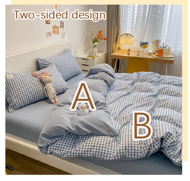 Kawaii Bear & Dinosaur Printed Bedding Set
