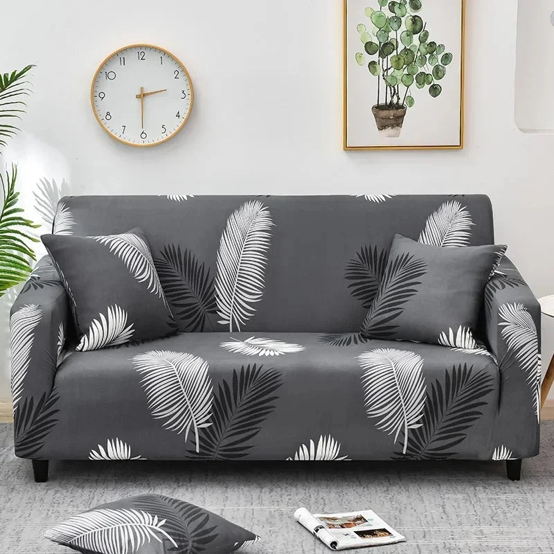 Flower Printed Elastic Sofa Cover for Living Room & Bedroom