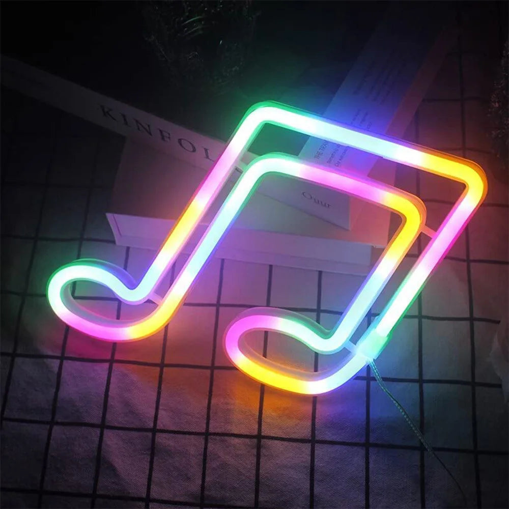 LED Neon Musical Note Wall Decor