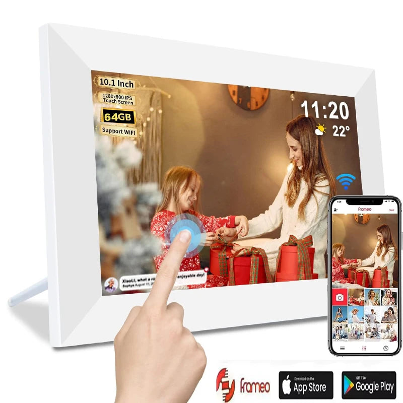 Frameo/Uhale Digital Picture Frame 10.1 Inch 32GB/64GB Smart WiFi digital photo frame with 1280x800 IPS HD Touch Screen