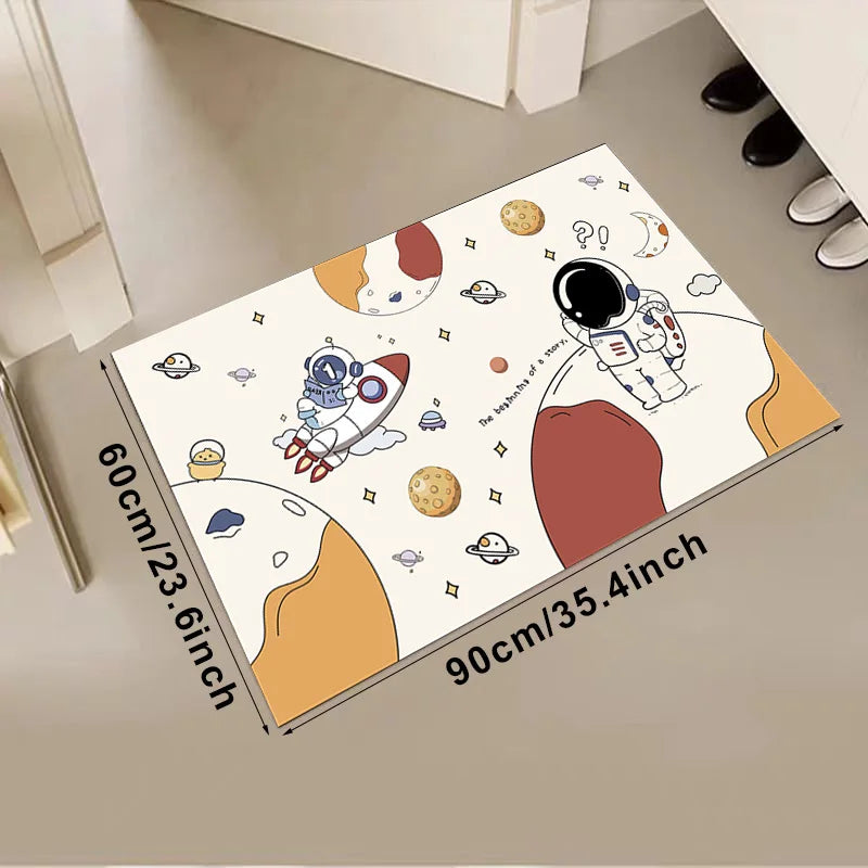 VIKAMA Children's Cartoon Game Lightweight Rug Living Room Bedroom Kindergarten Washable Stain-resistant Size Optional Carpet