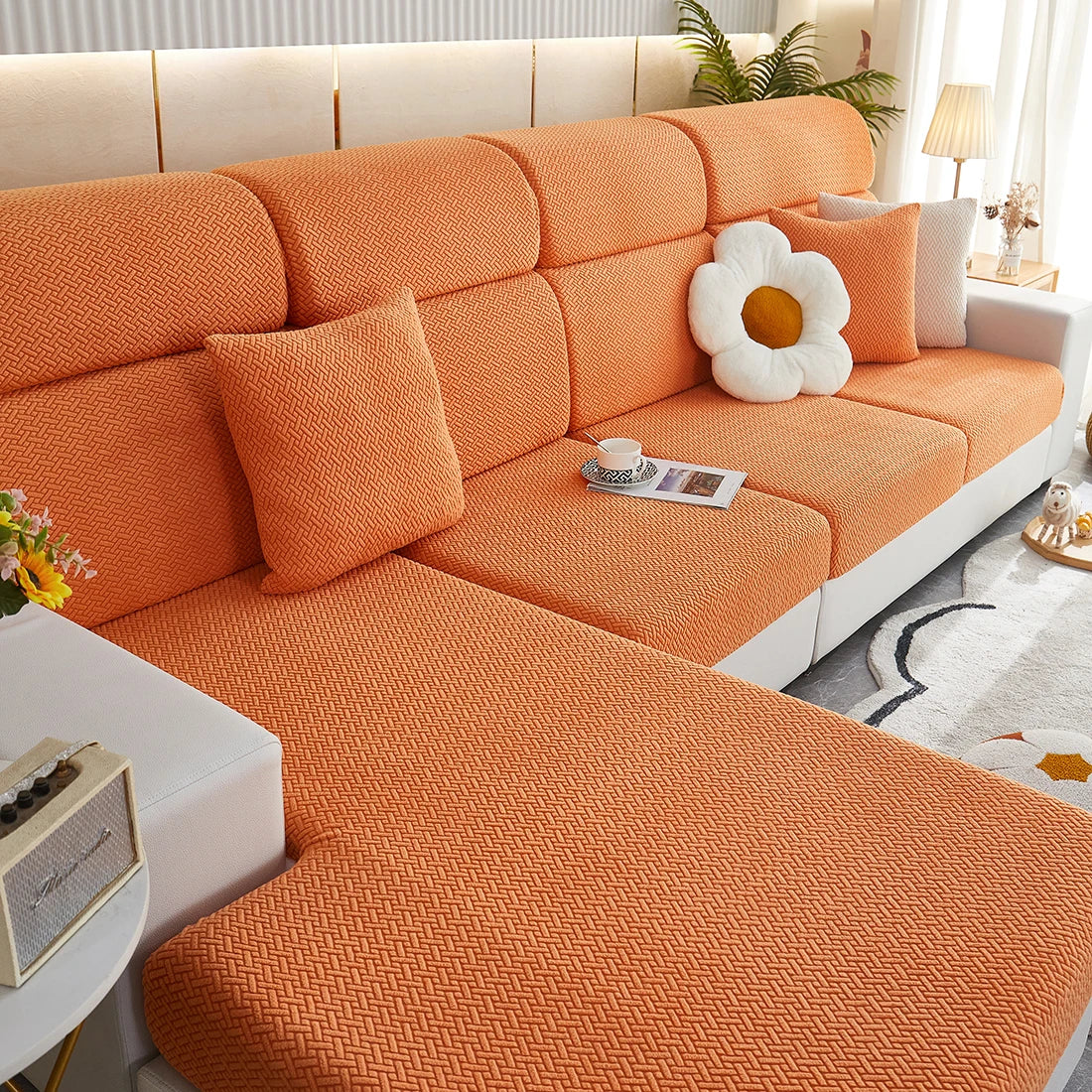 Jacquard Elastic Sofa Slipcover for Sofa