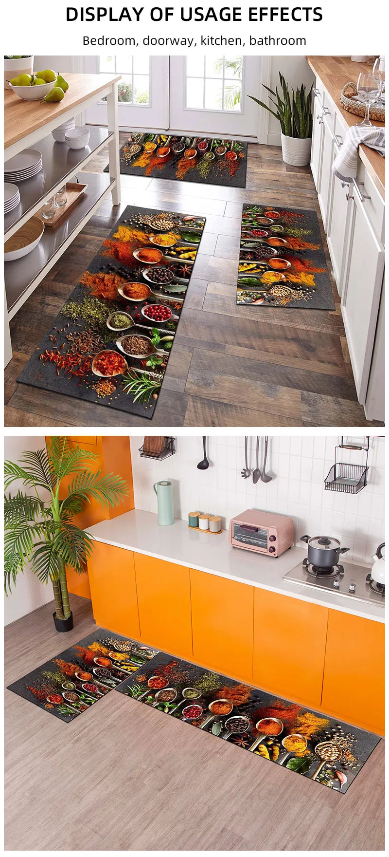 Modern Anti-Slip Kitchen & Entrance Rug